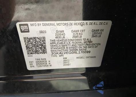 2024 GMC Terrain Slt from USA, damaged, VIN 3GKALVEG0RL170099